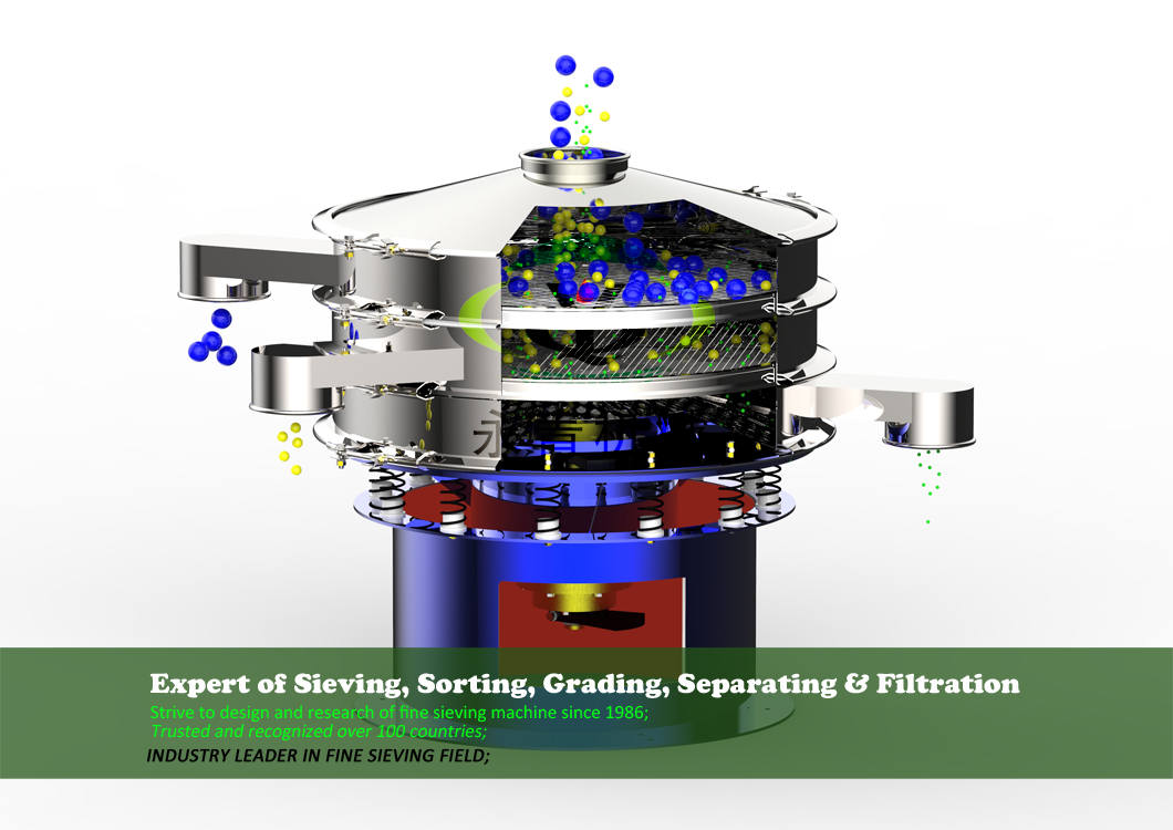 rotary sieve demo демонстрация вращающегося сита